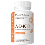 ADK-10: High Potency Vitamin D3 K2 and Vitamin A Supplement - Bone, Heart & Immune Health, 90 Capsules (3 Month-Supply) | Power by Naturals