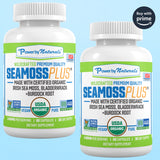 Sea Moss Plus - USDA Organic Irish Sea Moss, Bladderwarck, Burdock Root Capsules , 60Ct - Power By Naturals