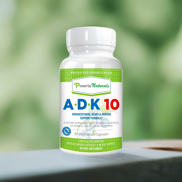 ADK-10: Vitamin D3 K2 and Vitamin A | Supplement for Bone Health, Heart Health, and Immune Support, 90 Capsules - 10,000 IU