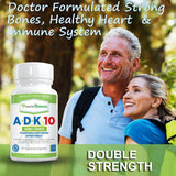ADK-10: Vitamin D3, Vitamin K2, and Vitamin A - 60 Capsules (2-Month Supply) | Power By Naturals - Cholecalciferol or Vitamin D sun good for healthy lifestyle and people with low vitamin d