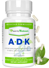 ADK Vitamin - Vitamins A, Vitamin K2 and D3 5,000 IU in - 60 Capsules (2-Month Supply) - Power By Naturals