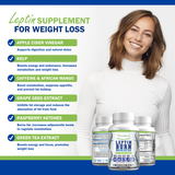 Leptin Burn weight loss pills with natural ingredients for appetite control, metabolism boost, and weight management - gluten-free and vegan-friendly formula