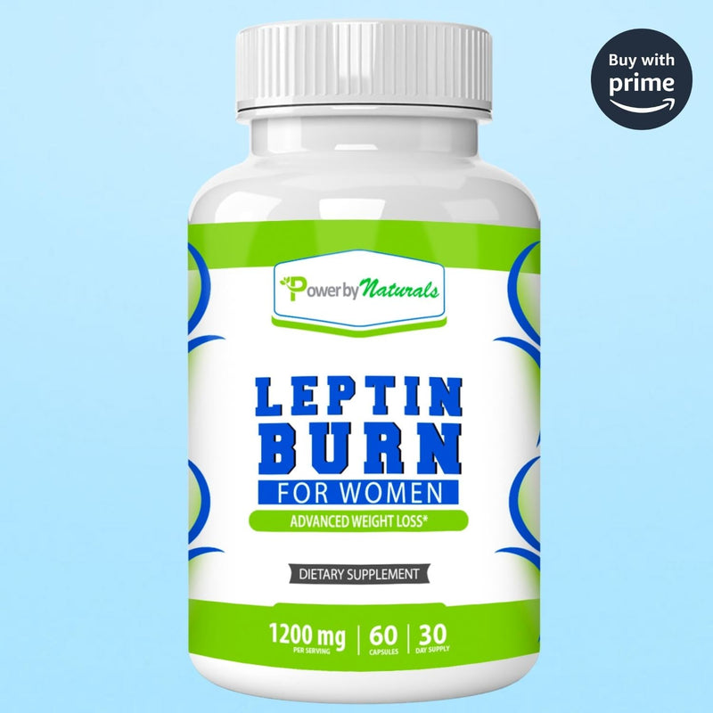 Leptin Burn: Natural Weight Loss Supplement, Vegan, Gluten-Free & Plant-Based, Appetite Control & Metabolism Booster - Power By Naturals