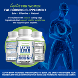 Leptin Burn: Natural Weight Loss Supplement, Vegan, Gluten-Free & Plant-Based, Appetite Control & Metabolism Booster - Power By Naturals