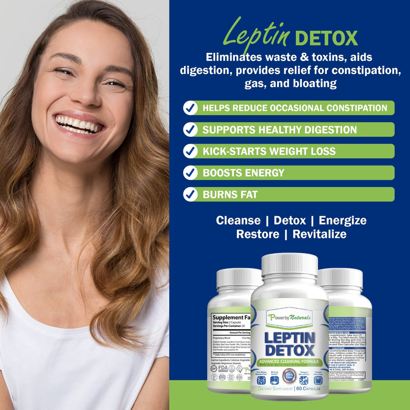 Leptin Detox - Colon Cleanser - Power By Naturals